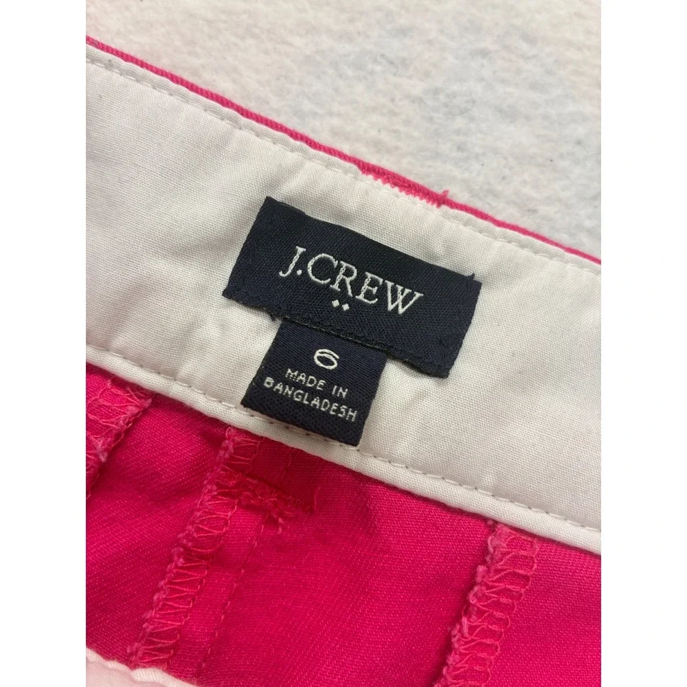 J.Crew Modern Chino Shorts Barbiecore Preppy Cotton - 6 Pink